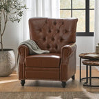 Fauteuil inclinable à pousser, Repose-pieds, Dossier capitonné, Clous décoratifs