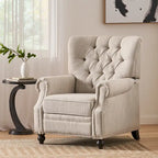 Fauteuil inclinable à pousser, Repose-pieds, Dossier capitonné, Clous décoratifs