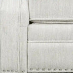 Fauteuil inclinable à pousser, Repose-pieds, Dossier capitonné, Clous décoratifs