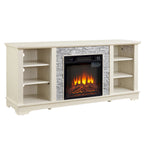 Meuble TV avec cheminée électrique et insert de cheminée