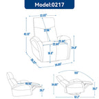 Fauteuil inclinable électrique en cuir pivotant et à bascule, rotation maximale de 270 degrés, mécanisme de mouvement robuste avec USB et Type-C