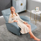 Fauteuil inclinable électrique en cuir pivotant et à bascule, rotation maximale de 270 degrés, mécanisme de mouvement robuste avec USB et Type-C