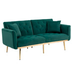 65,35 Canapé-lit futon en velours avec dossier réglable