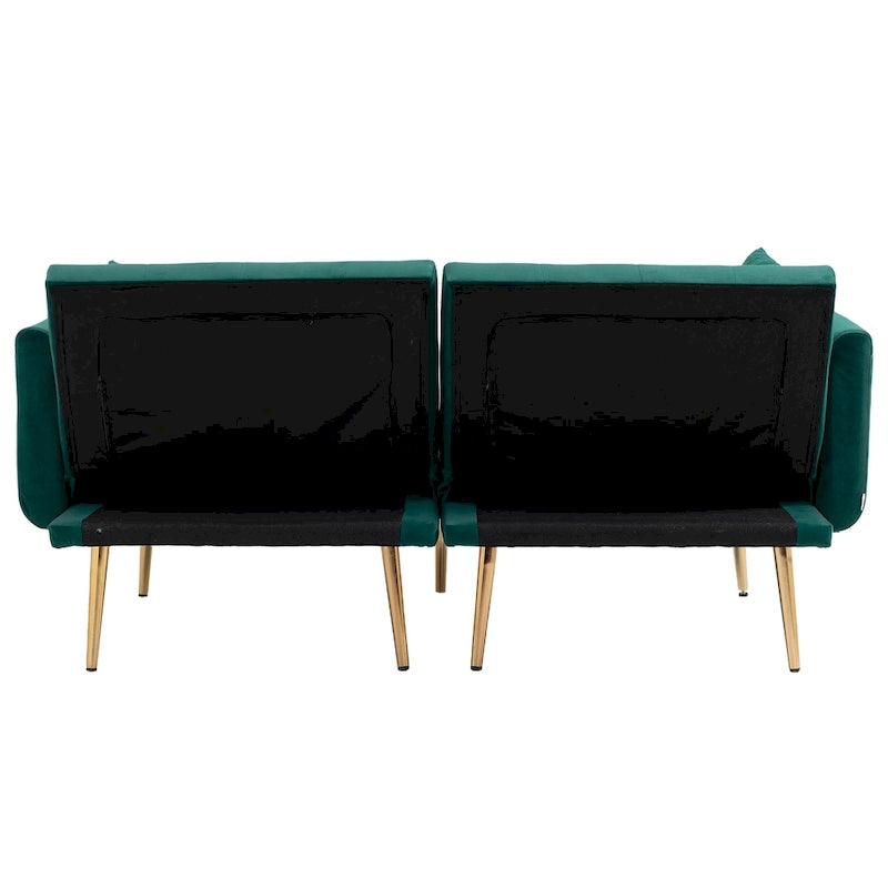 65,35 Canapé-lit futon en velours avec dossier réglable