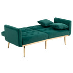 65,35 Canapé-lit futon en velours avec dossier réglable