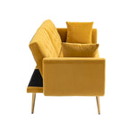 65,35 Canapé-lit futon en velours avec dossier réglable
