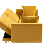 65,35 Canapé-lit futon en velours avec dossier réglable