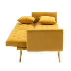 65,35 Canapé-lit futon en velours avec dossier réglable