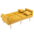 65,35 Canapé-lit futon en velours avec dossier réglable