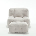 Fauteuil paresseux ultra doux avec mousse à mémoire de forme et ottoman