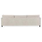 Canapé spacieux 4 places beige 107,87 avec pouf mobile, coussins amovibles et rangement pratique dans les accoudoirs
