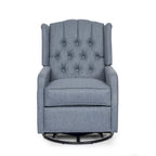 Fauteuil inclinable manuel au design classique avec pivotant à 360 degrés, fauteuil de relaxation pour le salon