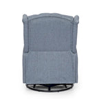 Fauteuil inclinable manuel au design classique avec pivotant à 360 degrés, fauteuil de relaxation pour le salon
