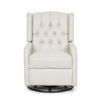 Fauteuil inclinable manuel au design classique avec pivotant à 360 degrés, fauteuil de relaxation pour le salon