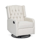 Fauteuil inclinable manuel au design classique avec pivotant à 360 degrés, fauteuil de relaxation pour le salon