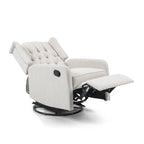 Fauteuil inclinable manuel au design classique avec pivotant à 360 degrés, fauteuil de relaxation pour le salon