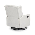 Fauteuil inclinable manuel au design classique avec pivotant à 360 degrés, fauteuil de relaxation pour le salon