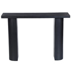 Console demi-lune en bois de manguier