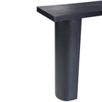 Console demi-lune en bois de manguier