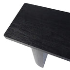 Console demi-lune en bois de manguier