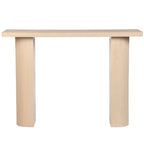 Console demi-lune en bois de manguier