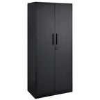 Armoire de rangement métallique verrouillable de 75 pouces avec 4 étagères réglables et 2 portes magnétiques