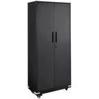 Armoire de rangement métallique verrouillable de 75 pouces avec 4 étagères réglables et 2 portes magnétiques