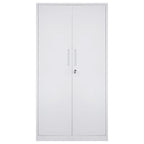 Armoire de rangement métallique verrouillable de 75 pouces avec 4 étagères réglables et 2 portes magnétiques