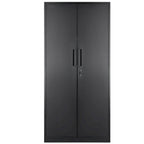 Armoire de rangement métallique verrouillable de 75 pouces avec 4 étagères réglables et 2 portes magnétiques