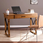 Bureau Carlan en pin vieilli à hauteur réglable