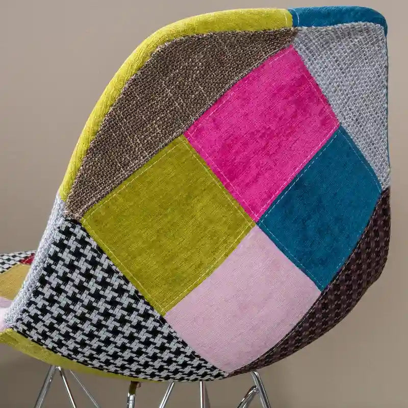Chaises en tissu Wilmette Patchwork de Christopher Knight Home (lot de 2) - N/A
