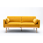 Causeuse convertible en velours avec fonction lit