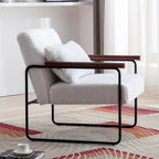 Fauteuil d'appoint en bois pour salon ou chambre