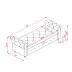 Banc de rangement moderne pour lit, banc à chaussures, repose-pieds avec accoudoirs roulés