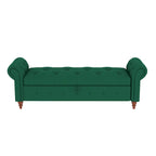 Banc de rangement moderne pour lit, banc à chaussures, repose-pieds avec accoudoirs roulés