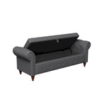 Banc de rangement moderne pour lit, banc à chaussures, repose-pieds avec accoudoirs roulés