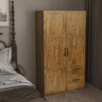 Armoire haute 70.87H avec 2 portes, 2 tiroirs et 5 espaces de rangement