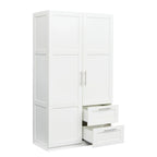 Armoire haute 70.87H avec 2 portes, 2 tiroirs et 5 espaces de rangement