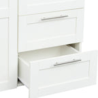 Armoire haute 70.87H avec 2 portes, 2 tiroirs et 5 espaces de rangement