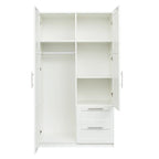 Armoire haute 70.87H avec 2 portes, 2 tiroirs et 5 espaces de rangement