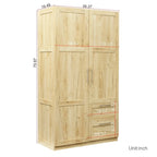 Armoire haute 70.87H avec 2 portes, 2 tiroirs et 5 espaces de rangement