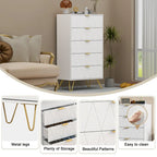 Commode de rangement à 5 tiroirs pour chambre à coucher