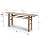 Console Vintage Patinée Naturel 72x12x30H
