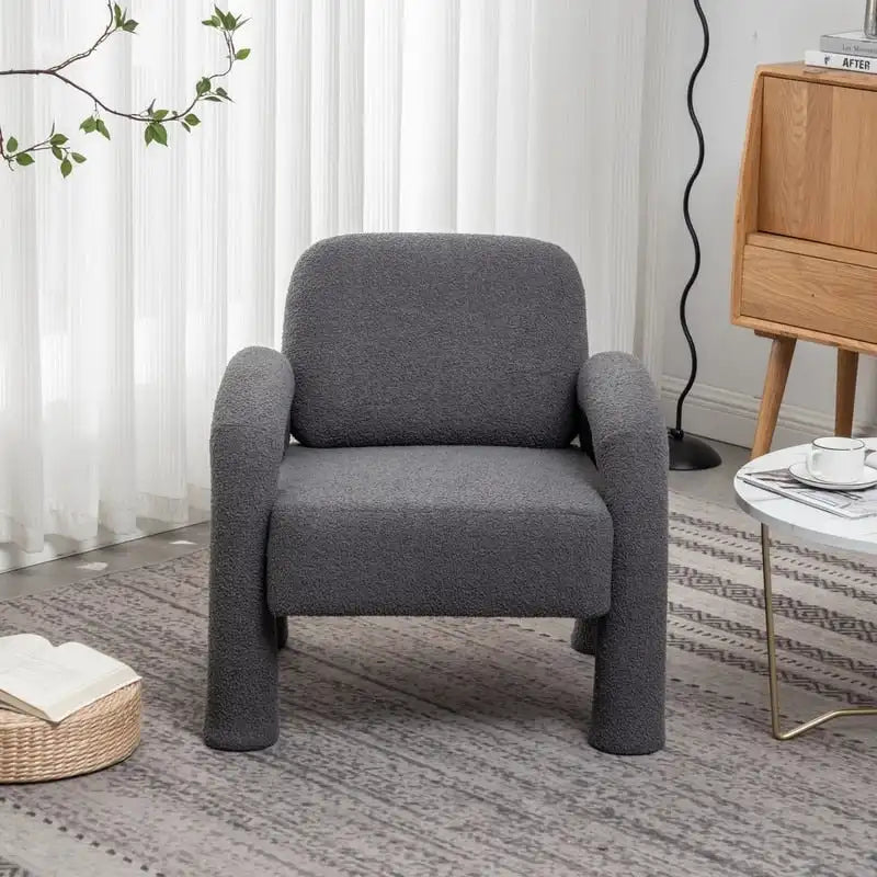Fauteuil d'appoint rembourré au design moderne et unique pour le salon