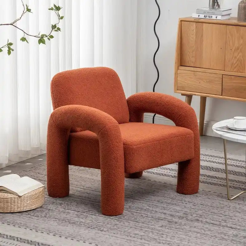 Fauteuil d'appoint rembourré au design moderne et unique pour le salon