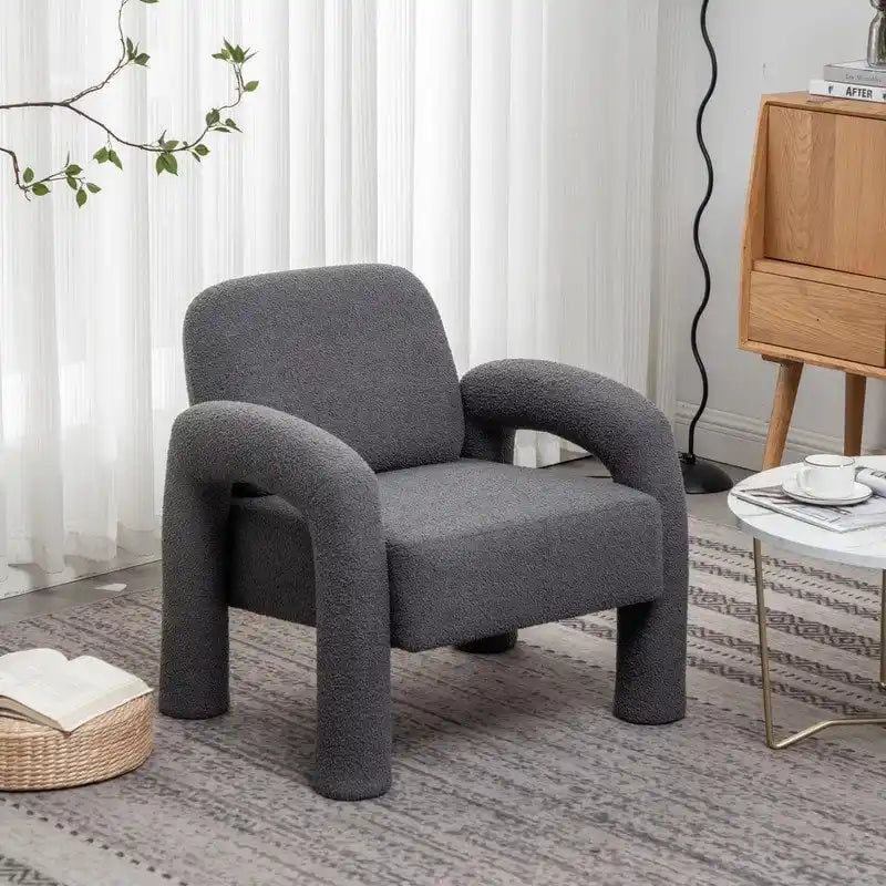 Fauteuil d'appoint rembourré au design moderne et unique pour le salon