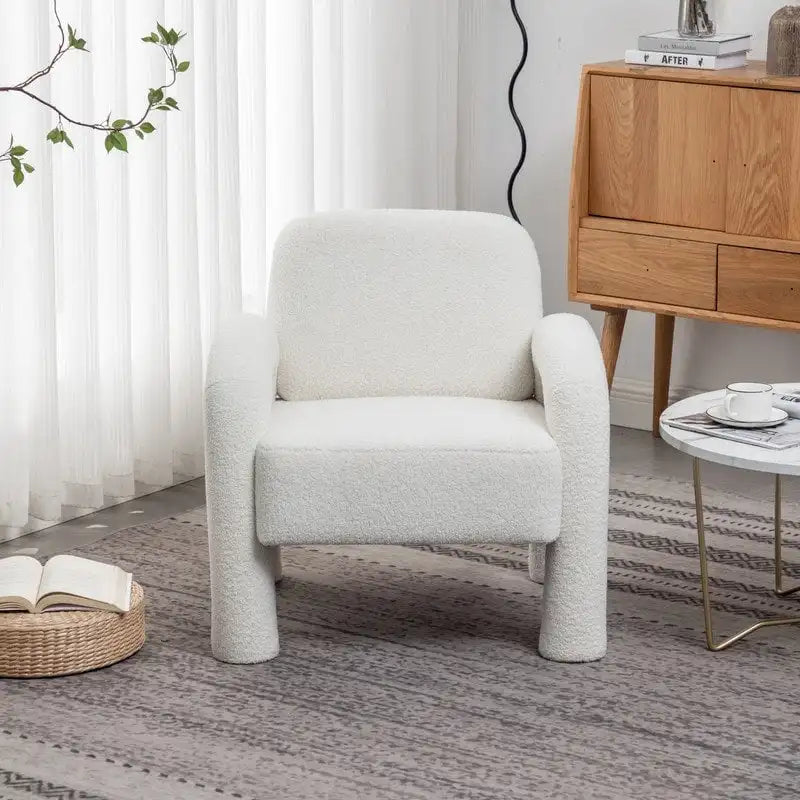 Fauteuil d'appoint rembourré au design moderne et unique pour le salon