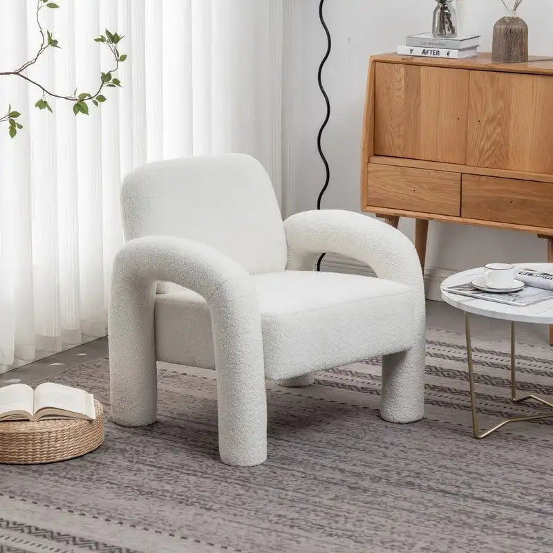 Fauteuil d'appoint rembourré au design moderne et unique pour le salon