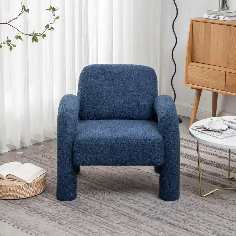 Fauteuil d'appoint rembourré au design moderne et unique pour le salon