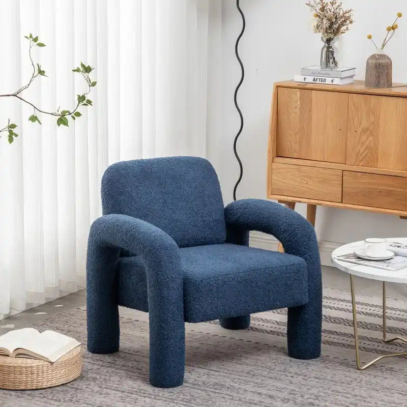 Fauteuil d'appoint rembourré au design moderne et unique pour le salon